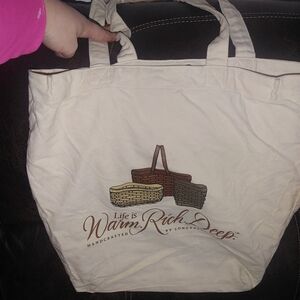 Longaberger Cream Tote Bag